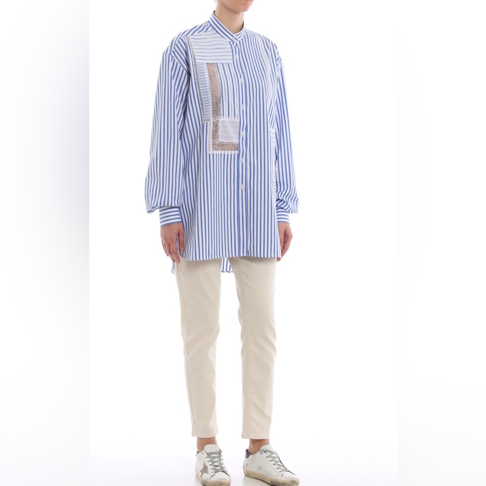 Ermanno Scervino shirt with lace details sz IT44 , never worn